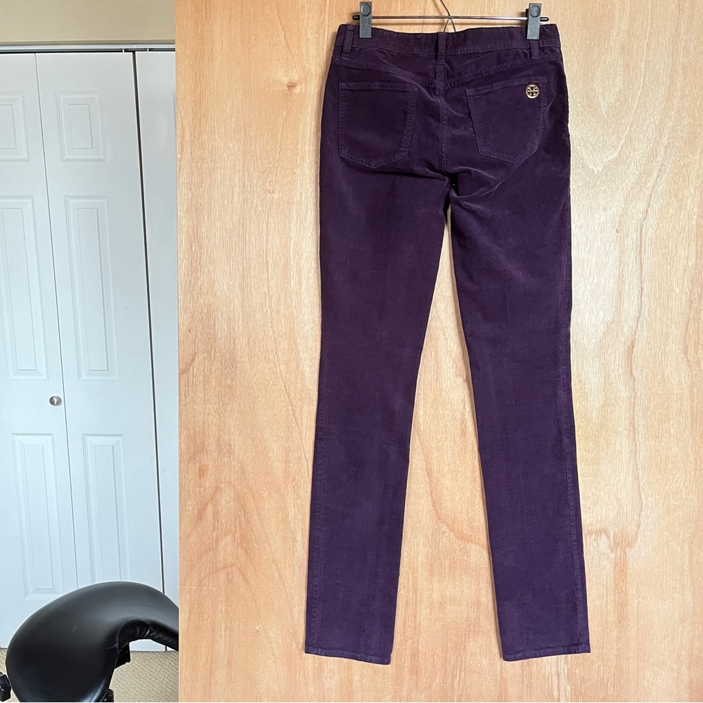 NWOT Tory Burch Super Skinny Jean Corduroy Pants Sz 26 Purple Fall/Winter Trend - Picture 7 of 7